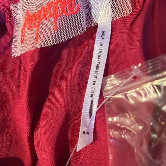 NWT FREE PEOPLE cha cha silky maroon maxi dress size medium - Picture 9 of 15